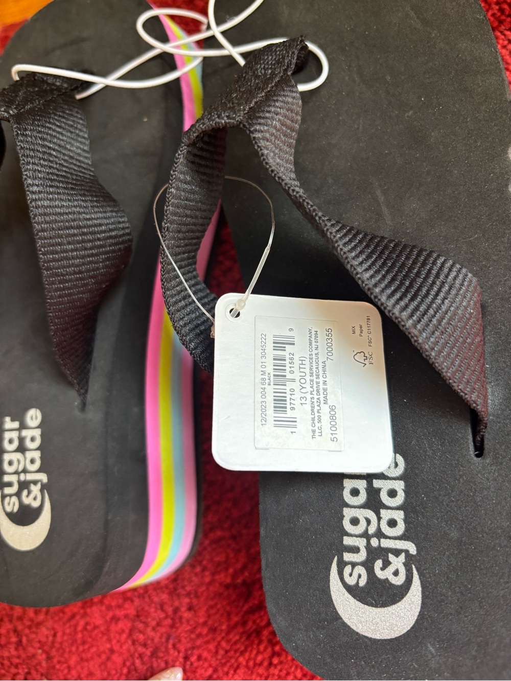 Sugar & Jade black platform flip flop - Picture 7 of 7